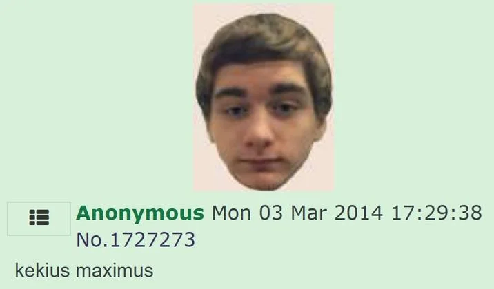 One of the earliest known uses of the term 'kekius maximus' on 4chan, dated March 3, 2014.