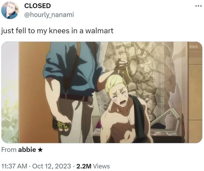 Dramatic comedic fan reaction style from the meme.