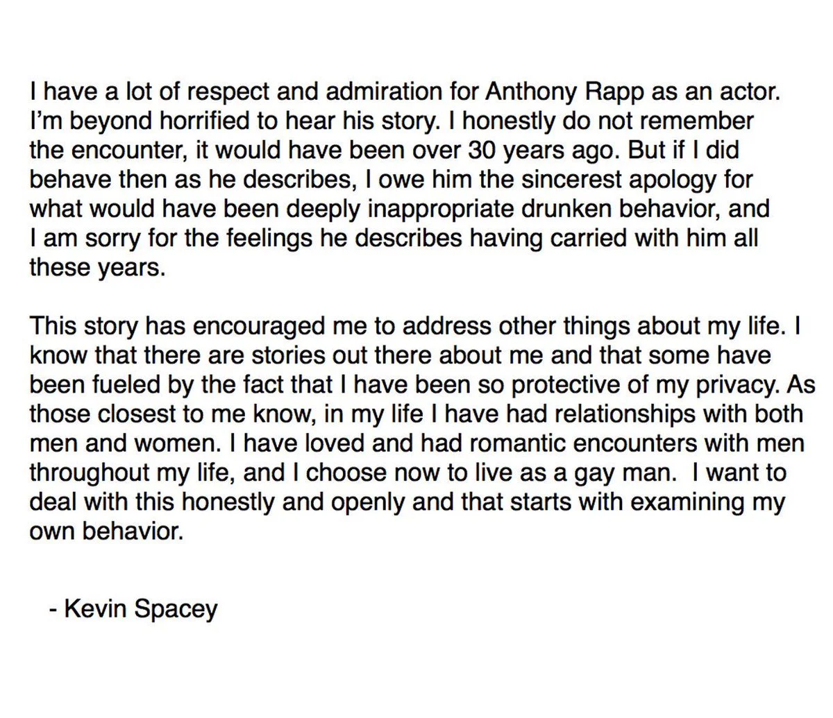 Kevin Spacey Sexual Assault Allegations