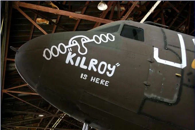 Historical military artifact showing extensive WWII-era spread.