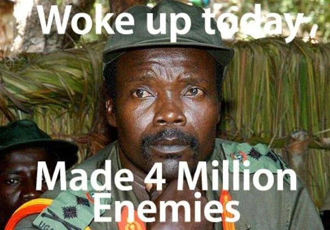 A meme mocking Joseph Kony after Invisible Children's viral video reached tens of millions of viewers within days.