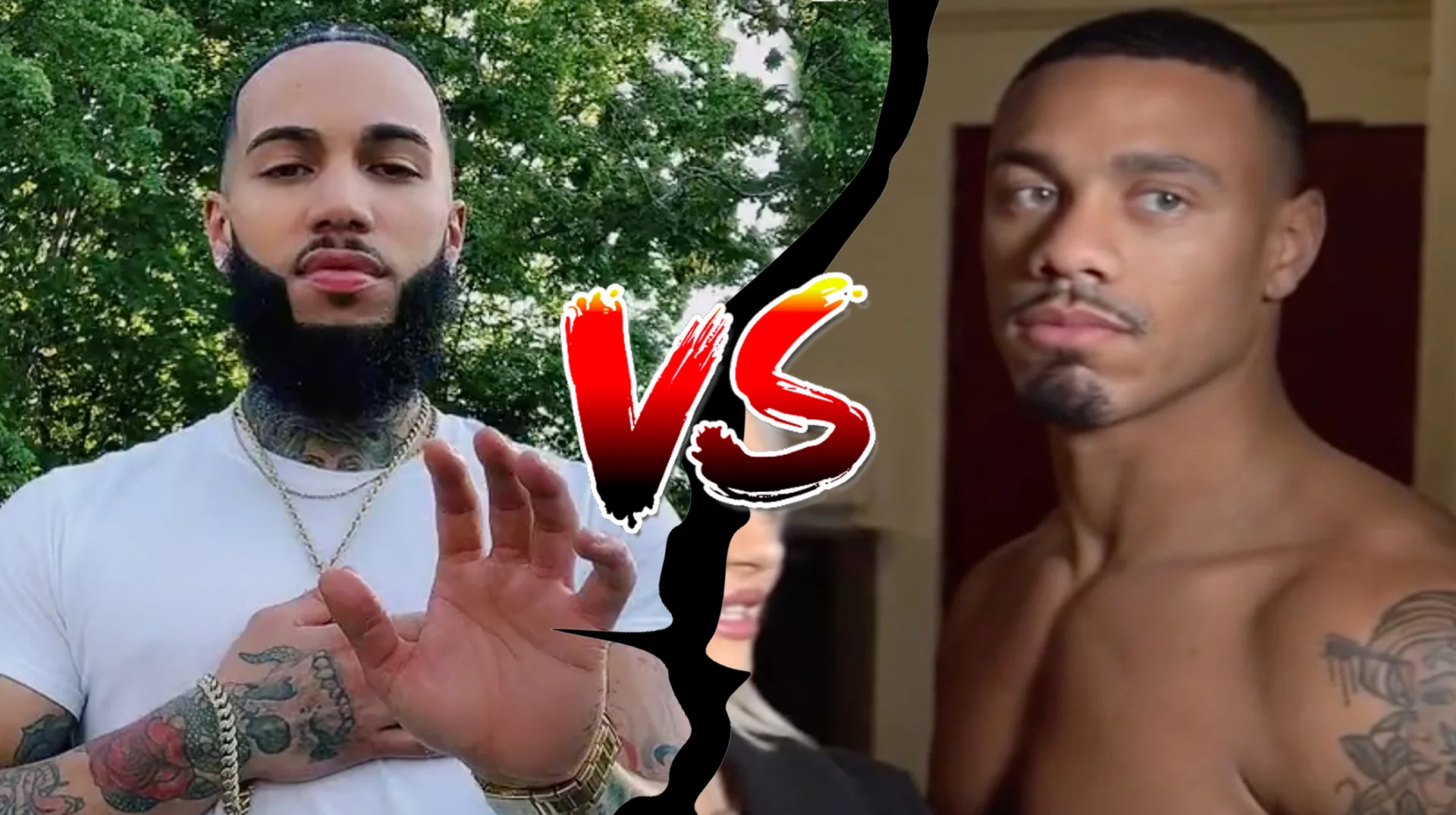 The iconic side-by-side matchup of the two TikTok personalities whose clips soundtrack the 'Kumalala Savesta' viral audio.