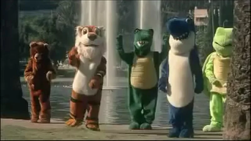 The iconic animal mascot lineup from the viral mid-2000s meme.
