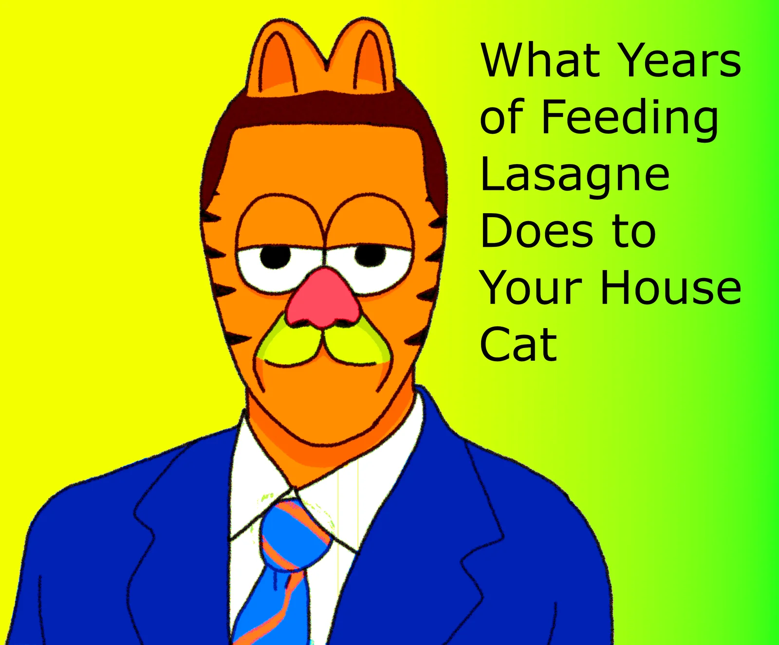 Garfield lasagne obsession homage.