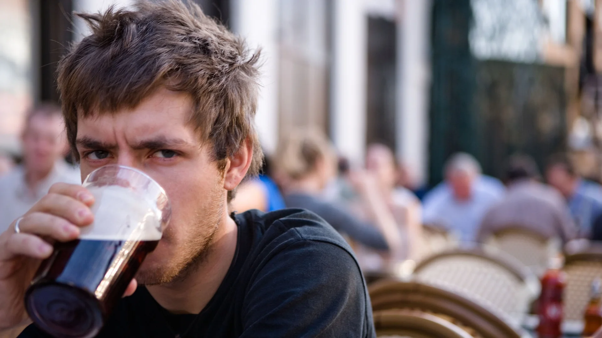 The original stock photograph that became the face of the Lazy College Senior advice animal meme.