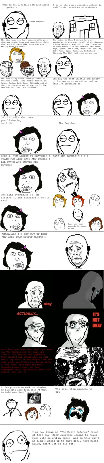 Rage comic satirizing wrong generation nostalgia arguments.