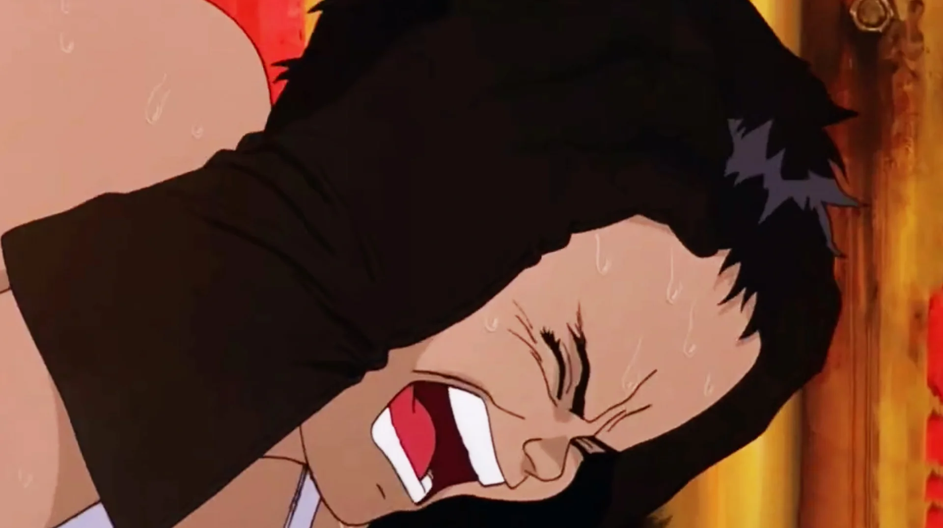 The iconic scene from the 1988 anime film Akira showing Tetsuo Shima screaming in agony, the source of the 'Leave Me Alone!' meme.