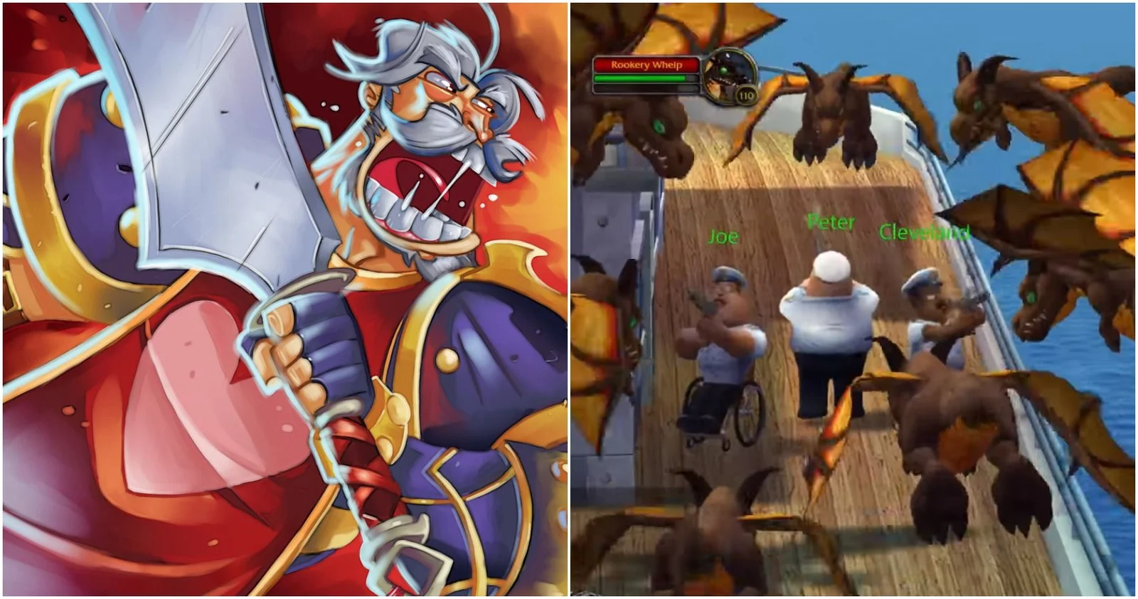 World of Warcraft raid encounter screenshots from the meme context.