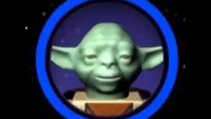 The iconic Lego Yoda character whose distinctive death sound from the Lego Star Wars video games became a viral meme.