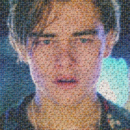 A photomosaic portrait of Leonardo DiCaprio that serves as the icon for the meme.