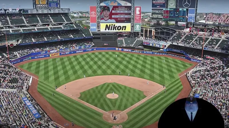 Aerial view of Citi Field, the iconic Mets home stadium.