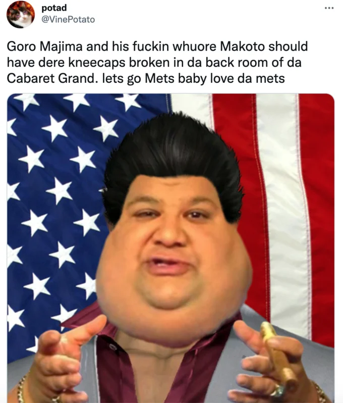 Variant showing patriotic extension of meme.