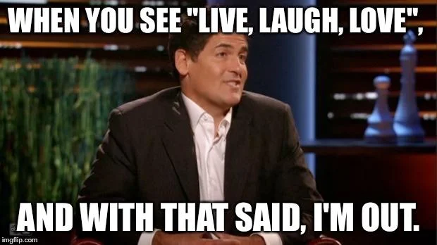 Talk show host's dismissive exit response.