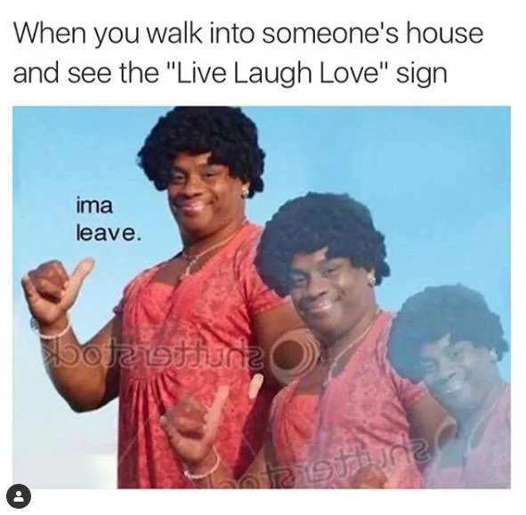 Rejection meme using popular 'no for me' format.