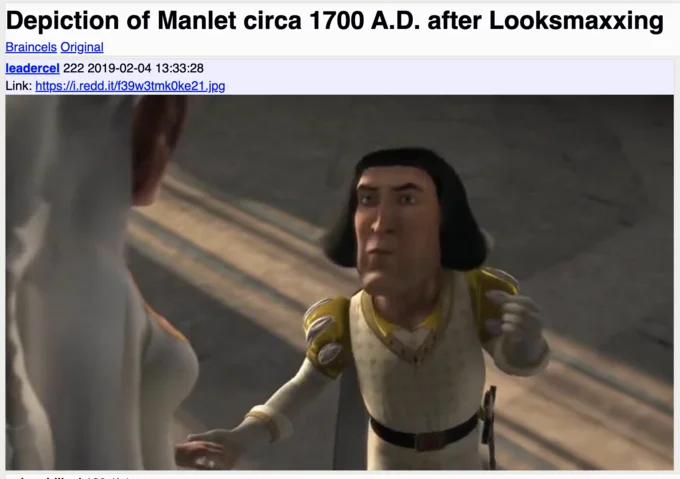 Historical artwork satirizing timeless appearance optimization.