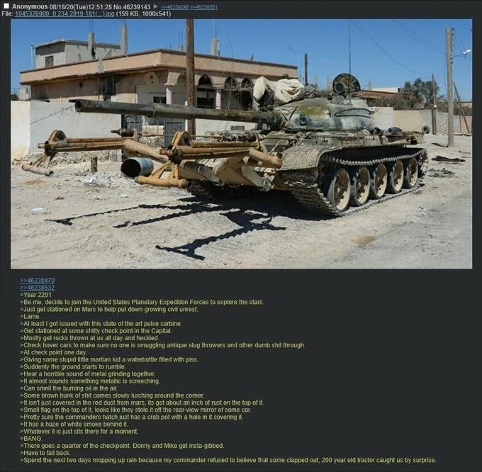 A timeline meme highlighting the M2 Browning's longevity, a running joke closely tied to the Ma Deuce copypasta lore.