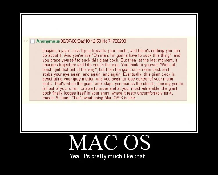 A popular remix inserting The Simpsons' Comic Book Guy as 'Linux' next to the canonical Mac and PC characters.