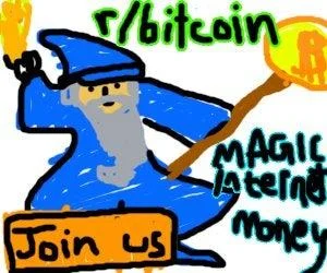 The original Reddit Bitcoin Wizard advertisement.