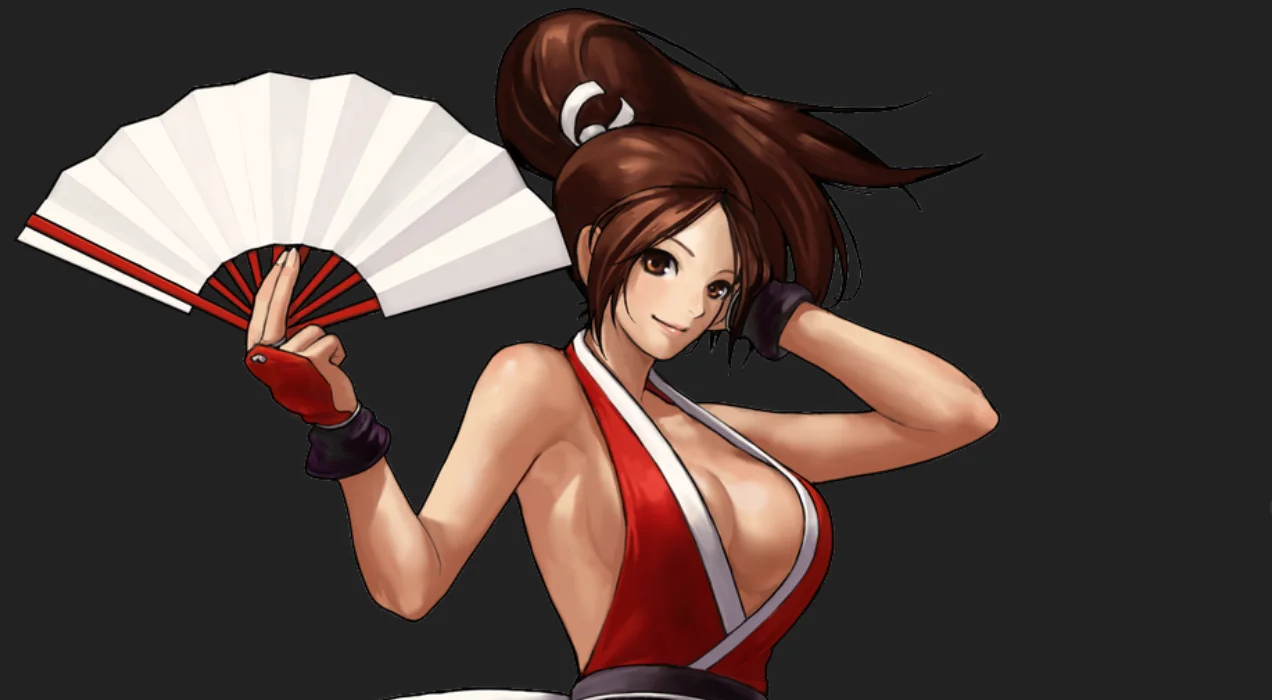 Mai Shiranui, the King of Fighters character whose fan service and Super Smash Bros. exclusion sparked the meme.