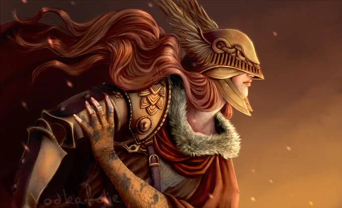 Official Malenia character artwork from Elden Ring.