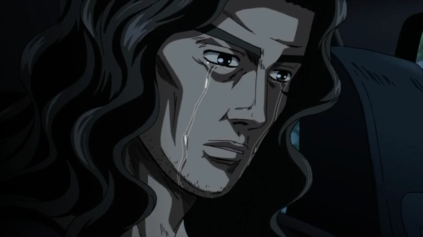 The 'Ultra Fishbunjin 3000' cartoon parody applying the buff-guy-crying formula popularised by the 'manly tears' meme.