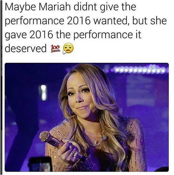 A popular reaction meme framing the failed performance as a fitting end to 2016.