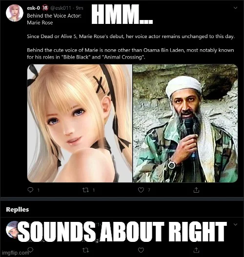 Marie Rose comparison reaction meme.