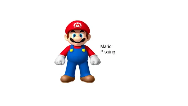 The thumbnail image used to represent the 'Mario Pissing' meme entry, featuring the classic Mario character with a text label.