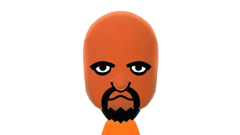 Matt, the notorious CPU Mii opponent from Wii Sports, whose intimidating appearance became a widespread internet meme.