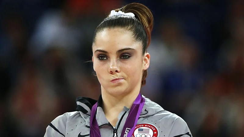 The original 2012 London Olympics photo of McKayla Maroney's unimpressed reaction that launched the meme.
