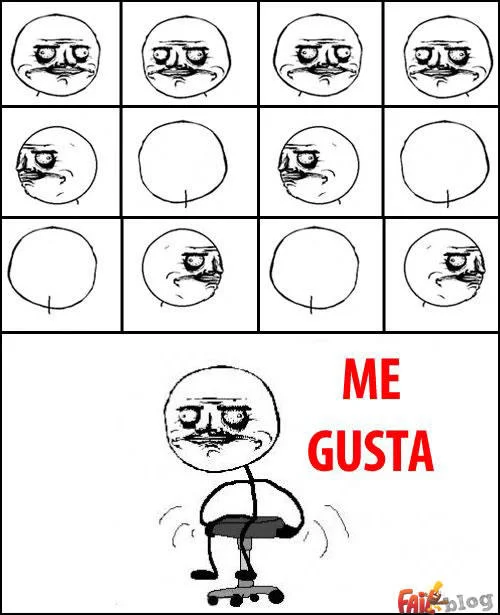 Kitchen accident rage comic with Me Gusta.