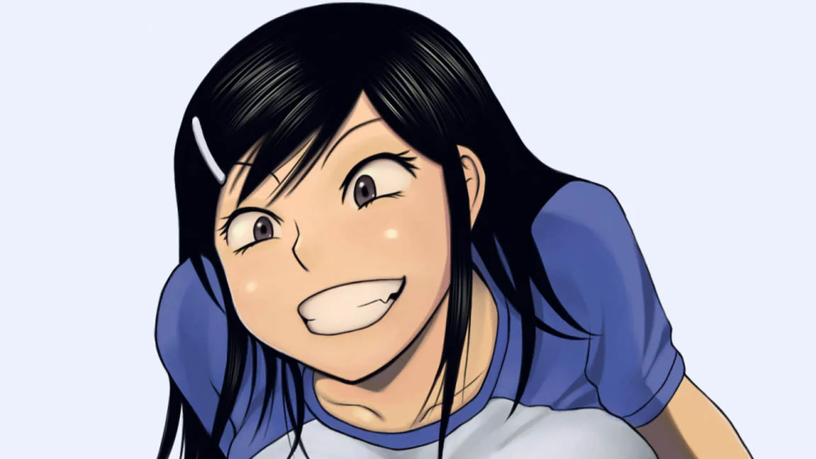 The original Mega Milk girl from the manga panel that spawned the meme.