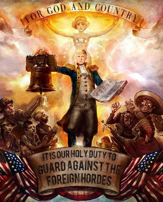A propaganda-style Trump edit widely circulated during the 2016 campaign and credited by /pol/ as evidence of meme magic.