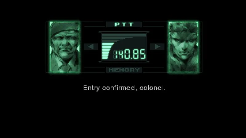 The definitive codec screen meme template showing core elements.