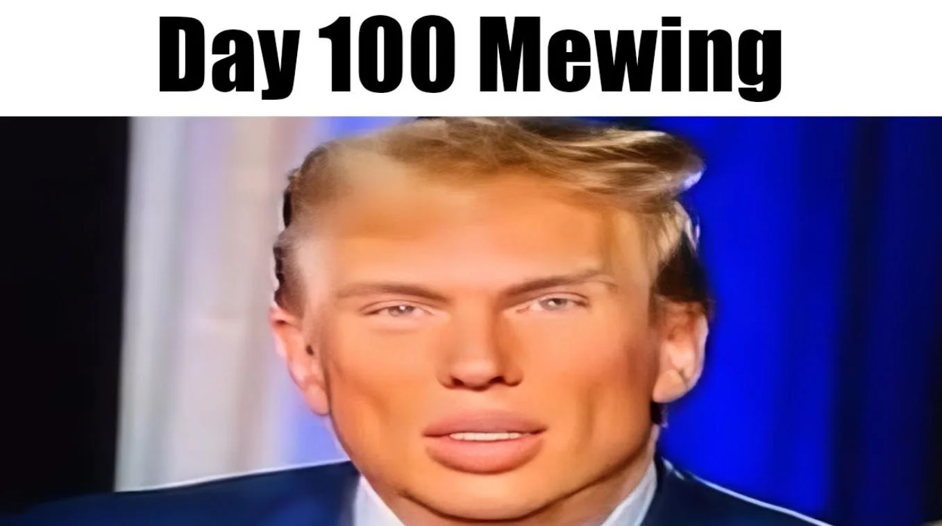 Comedic extreme results from continuous 100-day mewing.