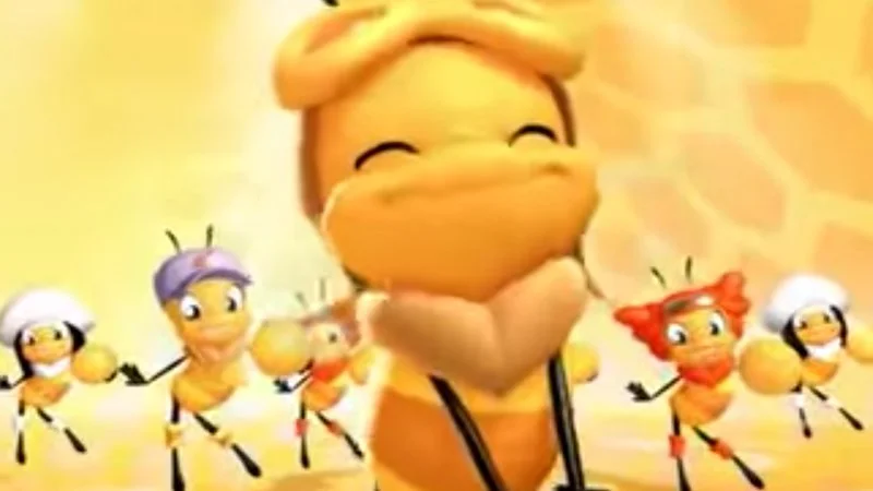 The viral Kellogg's Honey Pops cereal commercial bee character.