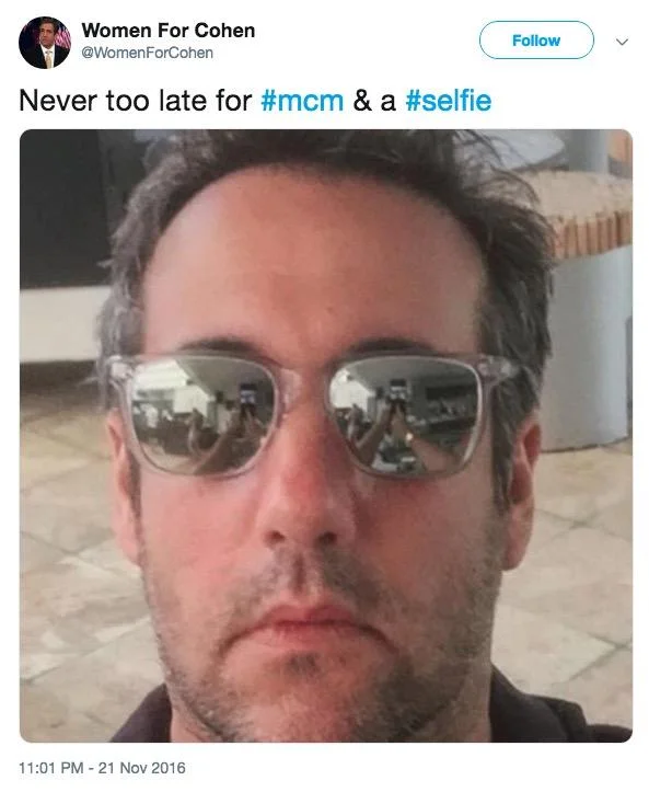 Michael Cohen's January 2019 tweet publicly regretting his loyalty to Donald Trump.