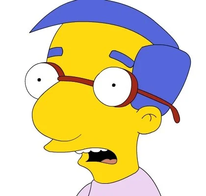 The iconic Milhouse Van Houten, the meme's namesake character from The Simpsons.