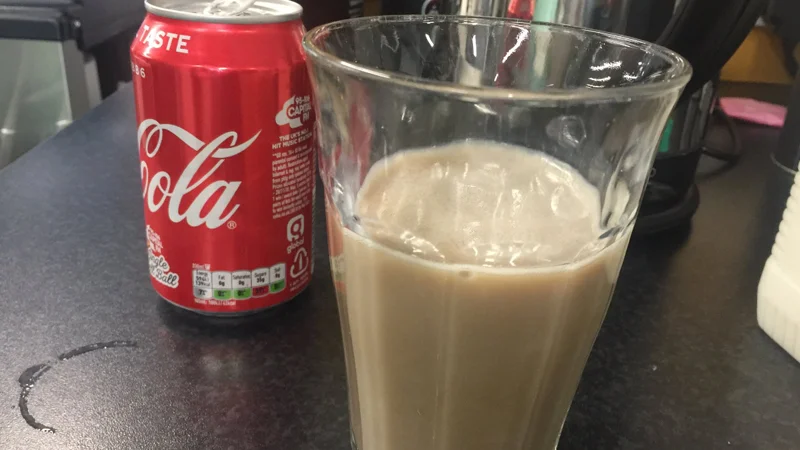 The infamous 'milk coke' beverage — Coca-Cola mixed with milk — which sparked a viral online debate in early 2019.