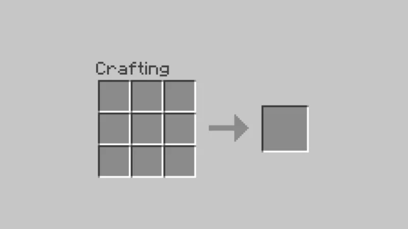The blank Minecraft crafting grid template that serves as the base for the meme's remix format.