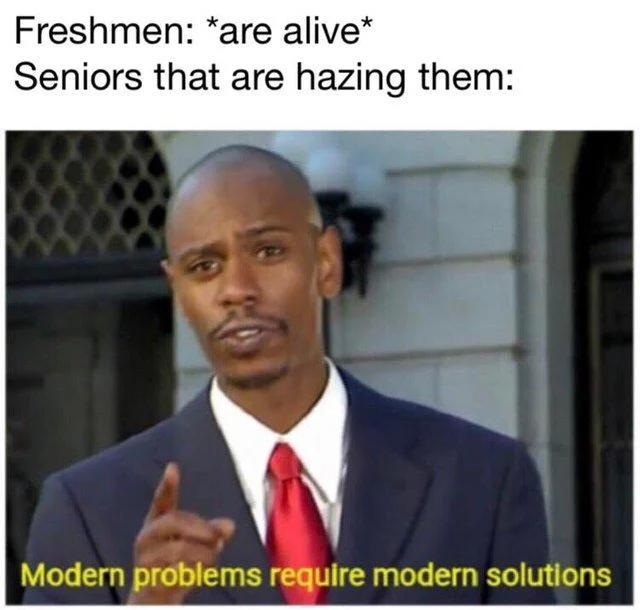 College humor applied to meme template.