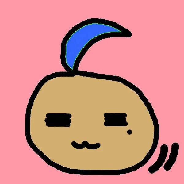 A simplified fan drawing inspired by the Moetron character.