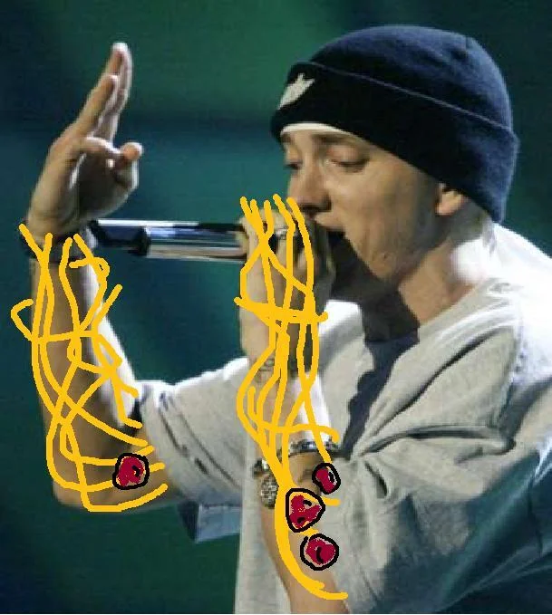 A Facebook post reworking the 'Lose Yourself' lyrics by substituting words with 'spaghetti,' exemplifying the meme's word-replacement variant.