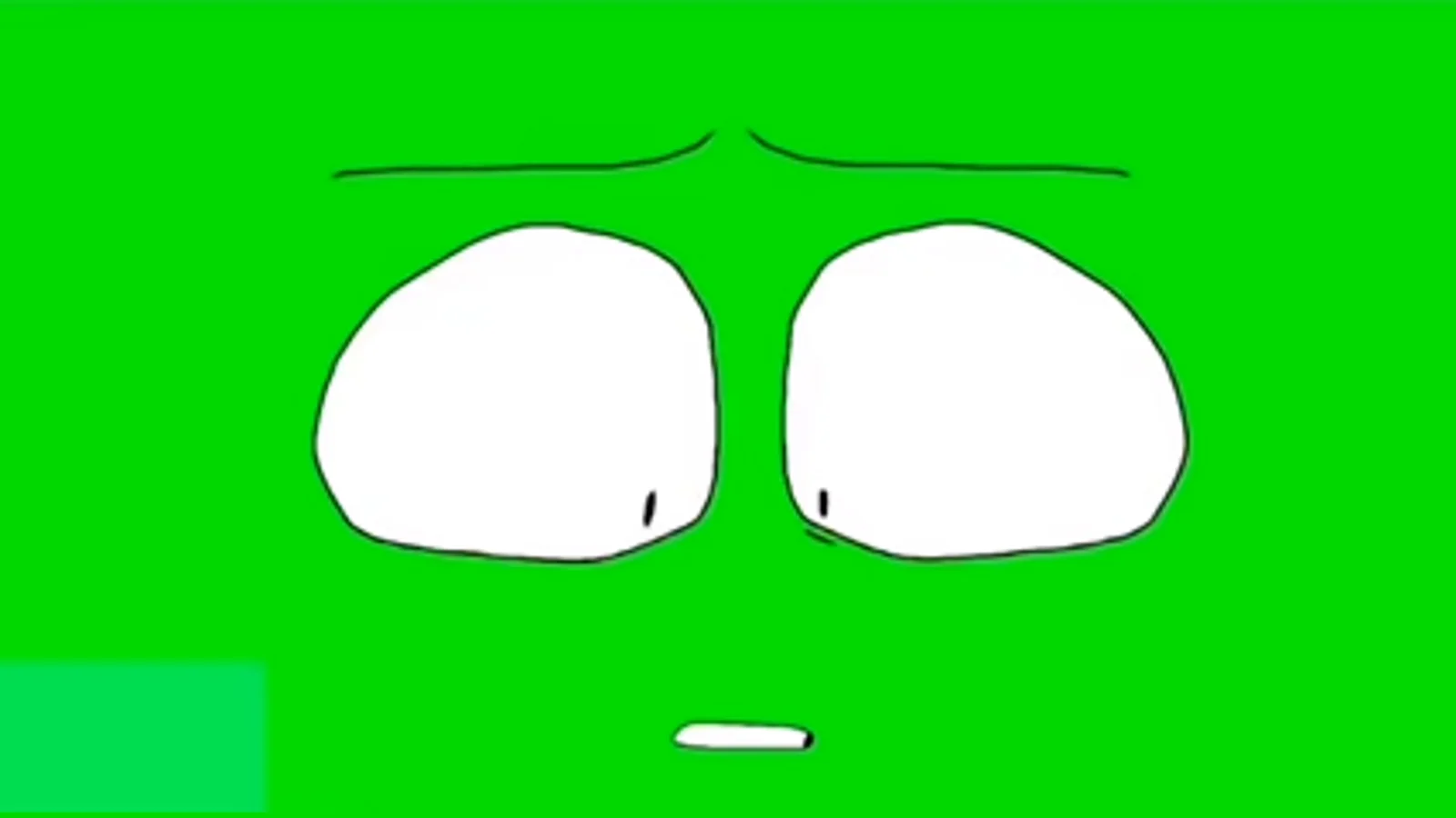 The green-screen 'Monsters, how should I feel?' reaction template, featuring the cartoon monster's wide-eyed, distraught face designed to be overlaid on other videos.