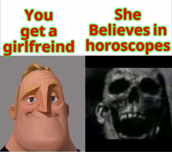 Format depicting disappointing plot twist scenarios.
