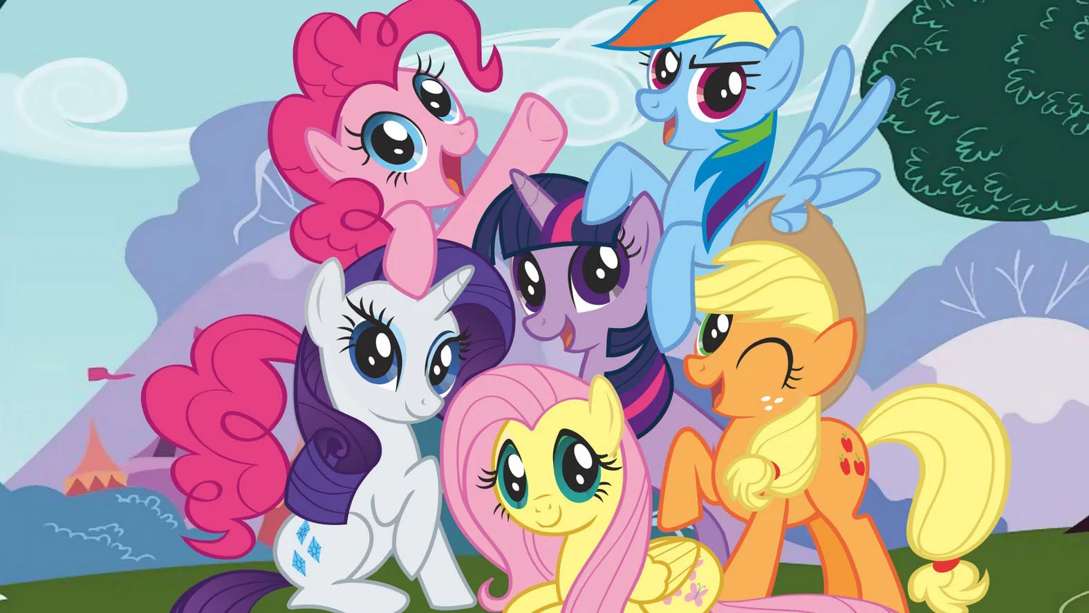 The Mane Six — the central cast of My Little Pony: Friendship is Magic, whose adventures in Equestria fueled the brony phenomenon.