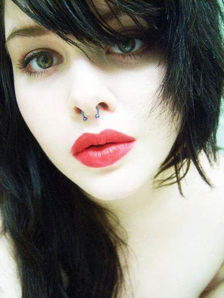 A classic MySpace-angle portrait exaggerating the eyes and minimizing other features.