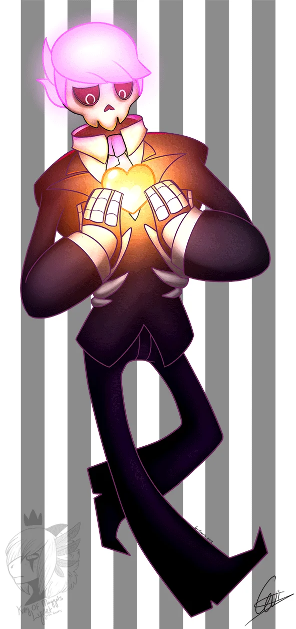 A romantic fan illustration of Lewis and Vivi, the ill-fated couple at the center of the Mystery Skulls Animated story.