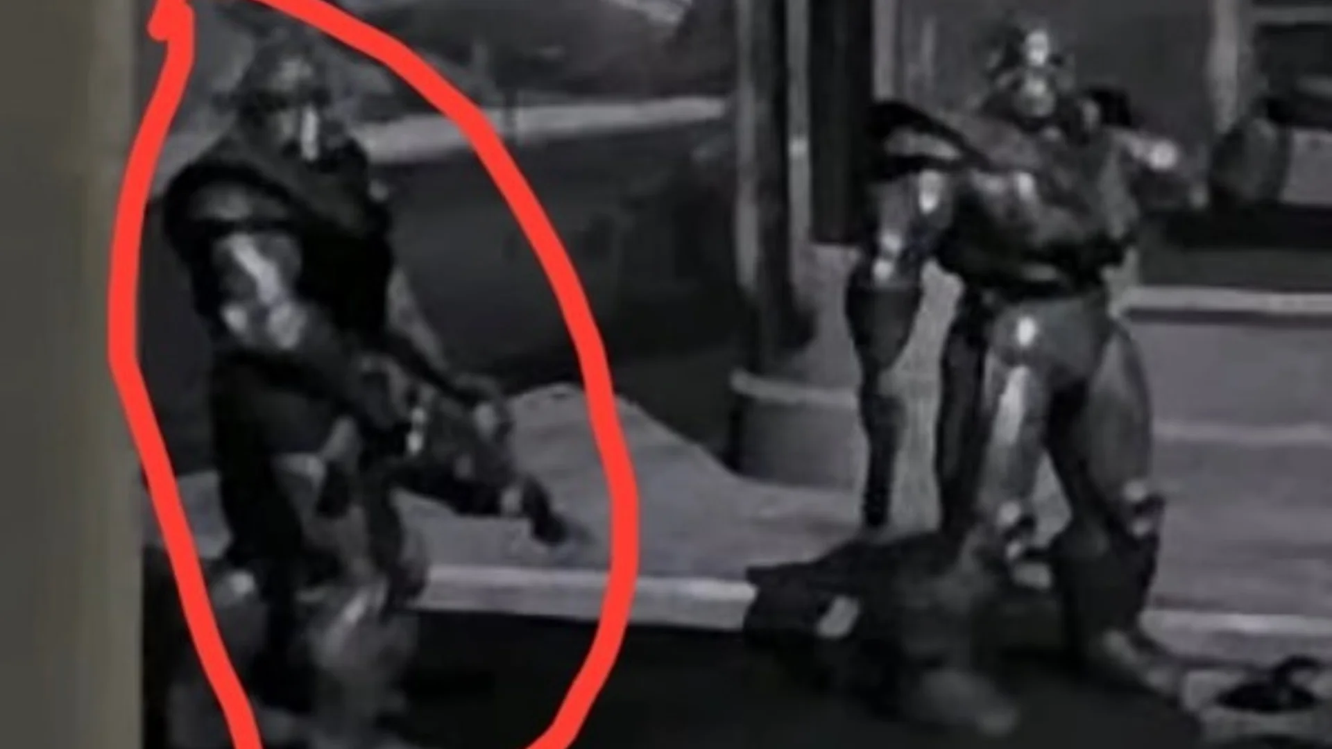 The original Fallout 1 intro footage with the soldier circled, sparking the 'Nate the Rake' meme.