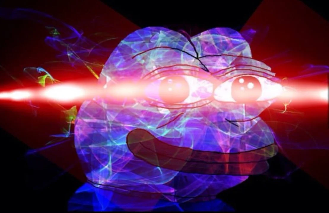A tweet documenting a university lecture about Pepe the Frog's transformation into a Nazi and alt-right symbol, highlighting the meme's reach into academic discussion.